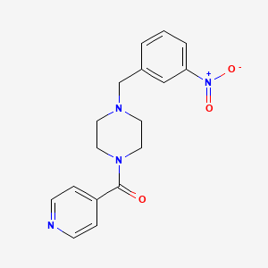 molecular formula C17H18N4O3 B5558996 [4-(3-NITROBENZYL)PIPERAZINO](4-PYRIDYL)METHANONE 