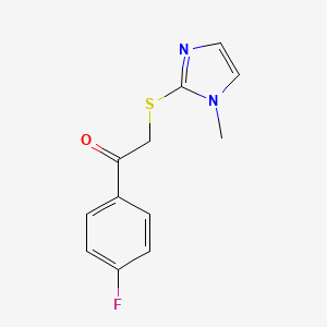 molecular formula C12H11FN2OS B5559024 1-(4-fluorophenyl)-2-[(1-methyl-1H-imidazol-2-yl)sulfanyl]ethanone 