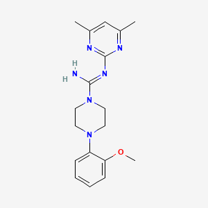 molecular formula C18H24N6O B5559084 N'-(4,6-dimethylpyrimidin-2-yl)-4-(2-methoxyphenyl)piperazine-1-carboximidamide 