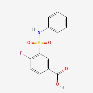molecular formula C13H10FNO4S B5559099 4-fluoro-3-(phenylsulfamoyl)benzoic acid 