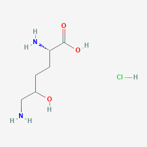 molecular formula C12H30Cl2N4O6 B555914 2,6-Diamino-5-hydroxyhexanoic acid hydrochloride CAS No. 13204-98-3
