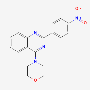 molecular formula C18H16N4O3 B5559203 4-(Morpholin-4-yl)-2-(4-nitrophenyl)quinazoline 