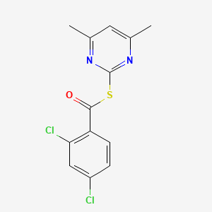 molecular formula C13H10Cl2N2OS B5559327 S-(4,6-dimethylpyrimidin-2-yl) 2,4-dichlorobenzenecarbothioate 