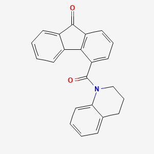 molecular formula C23H17NO2 B5559335 4-(1,2,3,4-TETRAHYDROQUINOLINE-1-CARBONYL)-9H-FLUOREN-9-ONE 