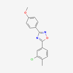molecular formula C16H13ClN2O2 B5559350 5-(3-chloro-4-methylphenyl)-3-(4-methoxyphenyl)-1,2,4-oxadiazole 