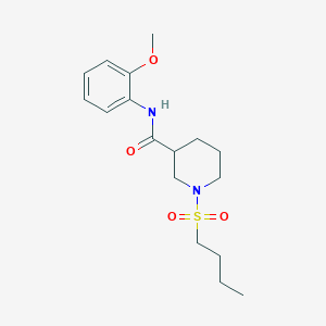 molecular formula C17H26N2O4S B5559384 1-butylsulfonyl-N-(2-methoxyphenyl)piperidine-3-carboxamide 