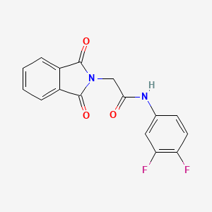 molecular formula C16H10F2N2O3 B5559423 N-(3,4-Difluoro-phenyl)-2-(1,3-dioxo-1,3-dihydro-isoindol-2-yl)-acetamide 