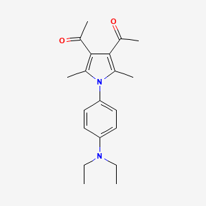 molecular formula C20H26N2O2 B5559469 1-{4-ACETYL-1-[4-(DIETHYLAMINO)PHENYL]-2,5-DIMETHYL-1H-PYRROL-3-YL}-1-ETHANONE 