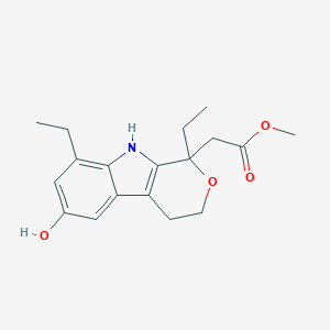 molecular formula C18H23NO4 B055595 1,8-Diethyl-1,3,4,9-tetrahydro-6-hydroxypyrano[3,4-b]indole-1-acetic Acid Methyl Ester CAS No. 114720-21-7