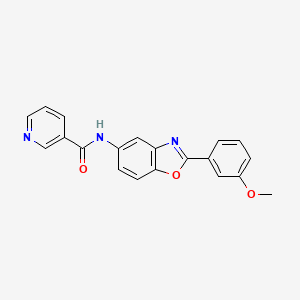 molecular formula C20H15N3O3 B5559505 N-[2-(3-methoxyphenyl)-1,3-benzoxazol-5-yl]pyridine-3-carboxamide 