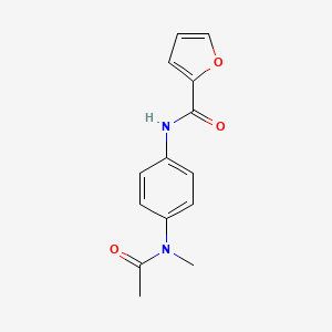 molecular formula C14H14N2O3 B5559529 N-[4-(N-METHYLACETAMIDO)PHENYL]FURAN-2-CARBOXAMIDE 