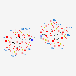 molecular formula C27H34N2O70S16.16Na B055596 Aprosulate Sodium CAS No. 123072-45-7