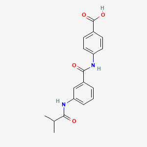 molecular formula C18H18N2O4 B5559771 4-[3-(2-METHYLPROPANAMIDO)BENZAMIDO]BENZOIC ACID 
