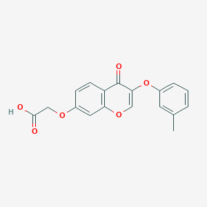 molecular formula C18H14O6 B5559861 2-[3-(3-Methylphenoxy)-4-oxochromen-7-yl]oxyacetic acid 