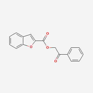 molecular formula C17H12O4 B5560132 Phenacyl 1-benzofuran-2-carboxylate 