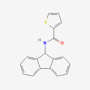 molecular formula C18H13NOS B5560153 N-(9H-fluoren-9-yl)thiophene-2-carboxamide 