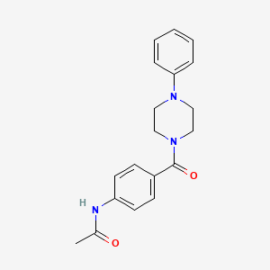molecular formula C19H21N3O2 B5560187 N-[4-(4-phenylpiperazine-1-carbonyl)phenyl]acetamide 