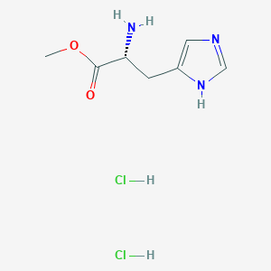 molecular formula C7H13Cl2N3O2 B556031 (R)-methyl 2-amino-3-(1H-imidazol-4-yl)propanoate dihydrochloride CAS No. 4467-54-3