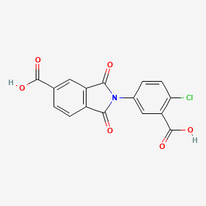 molecular formula C16H8ClNO6 B5560343 2-(3-carboxy-4-chlorophenyl)-1,3-dioxo-2,3-dihydro-1H-isoindole-5-carboxylic acid CAS No. 5637-40-1
