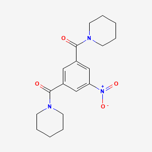 molecular formula C18H23N3O4 B5560351 [3-NITRO-5-(PIPERIDINOCARBONYL)PHENYL](PIPERIDINO)METHANONE 