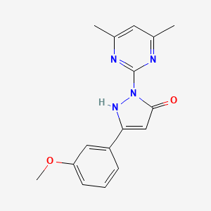 molecular formula C16H16N4O2 B5560379 1-(4,6-dimethylpyrimidin-2-yl)-3-(3-methoxyphenyl)-1H-pyrazol-5-ol 