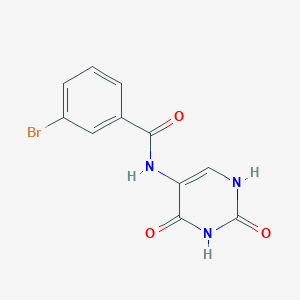 molecular formula C11H8BrN3O3 B5560444 3-bromo-N-(2,4-dioxo-1,2,3,4-tetrahydropyrimidin-5-yl)benzamide 