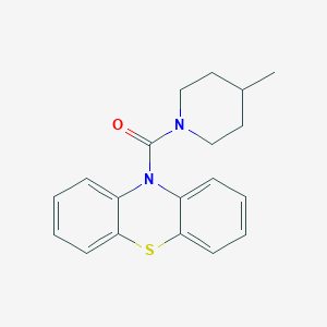 molecular formula C19H20N2OS B5560595 10-(4-METHYLPIPERIDINE-1-CARBONYL)PHENOTHIAZINE 
