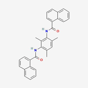 molecular formula C31H26N2O2 B5560629 N-[2,4,6-trimethyl-3-(naphthalene-1-carbonylamino)phenyl]naphthalene-1-carboxamide 