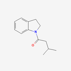 molecular formula C13H17NO B5560663 1-(2,3-dihydro-1H-indol-1-yl)-3-methylbutan-1-one 