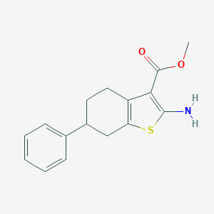 molecular formula C16H17NO2S B055608 Methyl 2-amino-6-phenyl-4,5,6,7-tetrahydro-1-benzothiophene-3-carboxylate CAS No. 119004-72-7