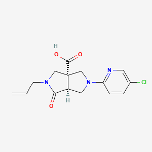 molecular formula C15H16ClN3O3 B5560800 (3aS,6aS)-2-(5-chloropyridin-2-yl)-6-oxo-5-prop-2-enyl-1,3,4,6a-tetrahydropyrrolo[3,4-c]pyrrole-3a-carboxylic acid 