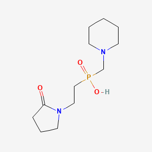 molecular formula C12H23N2O3P B5560808 [2-(2-Oxopyrrolidin-1-yl)ethyl](piperidin-1-ylmethyl)phosphinic acid 