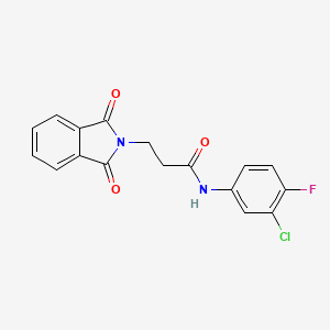 molecular formula C17H12ClFN2O3 B5560859 N-(3-chloro-4-fluorophenyl)-3-(1,3-dioxo-2,3-dihydro-1H-isoindol-2-yl)propanamide 