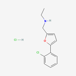molecular formula C13H15Cl2NO B5561380 N-[[5-(2-chlorophenyl)furan-2-yl]methyl]ethanamine;hydrochloride 