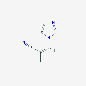 molecular formula C7H7N3 B055614 (Z)-3-Imidazol-1-yl-2-methylprop-2-enenitrile CAS No. 116274-56-7