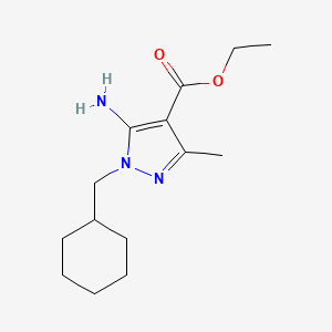 molecular formula C14H23N3O2 B5561636 Ethyl 5-amino-1-(cyclohexylmethyl)-3-methylpyrazole-4-carboxylate 