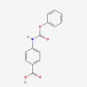 molecular formula C14H11NO4 B5561644 4-(Phenoxycarbonylamino)benzoic acid 