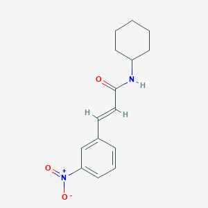 molecular formula C15H18N2O3 B5561652 (E)-N-cyclohexyl-3-(3-nitrophenyl)prop-2-enamide 