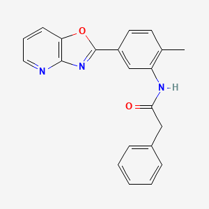 molecular formula C21H17N3O2 B5561812 N-[2-methyl-5-([1,3]oxazolo[4,5-b]pyridin-2-yl)phenyl]-2-phenylacetamide 