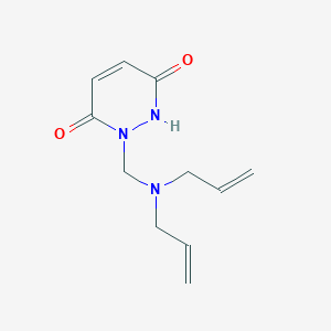 molecular formula C11H15N3O2 B5562051 2-{[BIS(PROP-2-EN-1-YL)AMINO]METHYL}-6-HYDROXY-2,3-DIHYDROPYRIDAZIN-3-ONE 