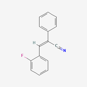 molecular formula C15H10FN B5562228 (2Z)-3-(2-fluorophenyl)-2-phenylprop-2-enenitrile 