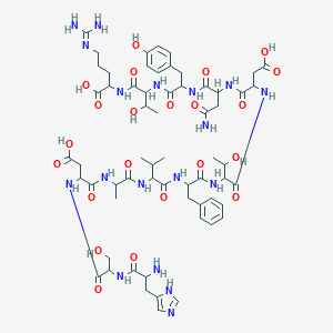 Histidylseryl-alpha-aspartylalanylvalylphenylalanylthreonyl-alpha-aspartylasparaginyltyrosylthreonyl-N~5~-(diaminomethylidene)ornithine