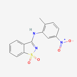 molecular formula C14H11N3O4S B5562460 N-(2-methyl-5-nitrophenyl)-1,2-benzothiazol-3-amine 1,1-dioxide 