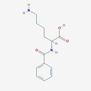 molecular formula C13H18N2O3 B556251 (S)-6-氨基-2-苯甲酰胺己酸 CAS No. 366-74-5