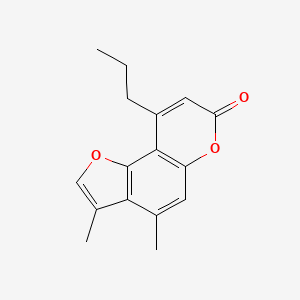 molecular formula C16H16O3 B5562530 3,4-Dimethyl-9-propylfuro[2,3-f]chromen-7-one 
