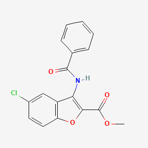 molecular formula C17H12ClNO4 B5562594 Methyl 3-benzamido-5-chloro-1-benzofuran-2-carboxylate 
