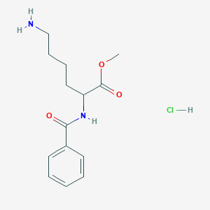 molecular formula C14H21ClN2O3 B556264 (S)-Methyl 6-amino-2-benzamidohexanoate hydrochloride CAS No. 14280-01-4