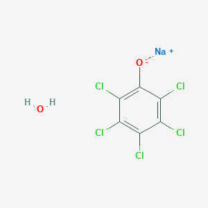 molecular formula C6H2Cl5Na2O2+ B055627 Pentachlorophenol sodium salt hydrate CAS No. 123333-54-0