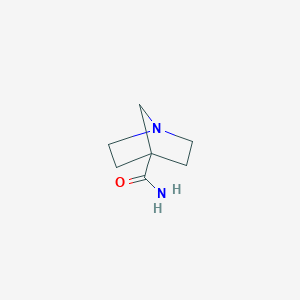 molecular formula C7H12N2O B055628 1-Azabicyclo[2.2.1]heptane-4-carboxamide CAS No. 119103-03-6