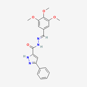 3-phenyl-N'-(3,4,5-trimethoxybenzylidene)-1H-pyrazole-5-carbohydrazide